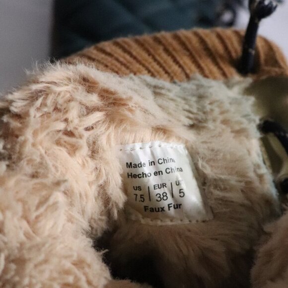 Call It Spring Women's Sz 7.5 Blue/Tan Eraude Winter Lace Up Quilted Snow Boots - Picture 11 of 12